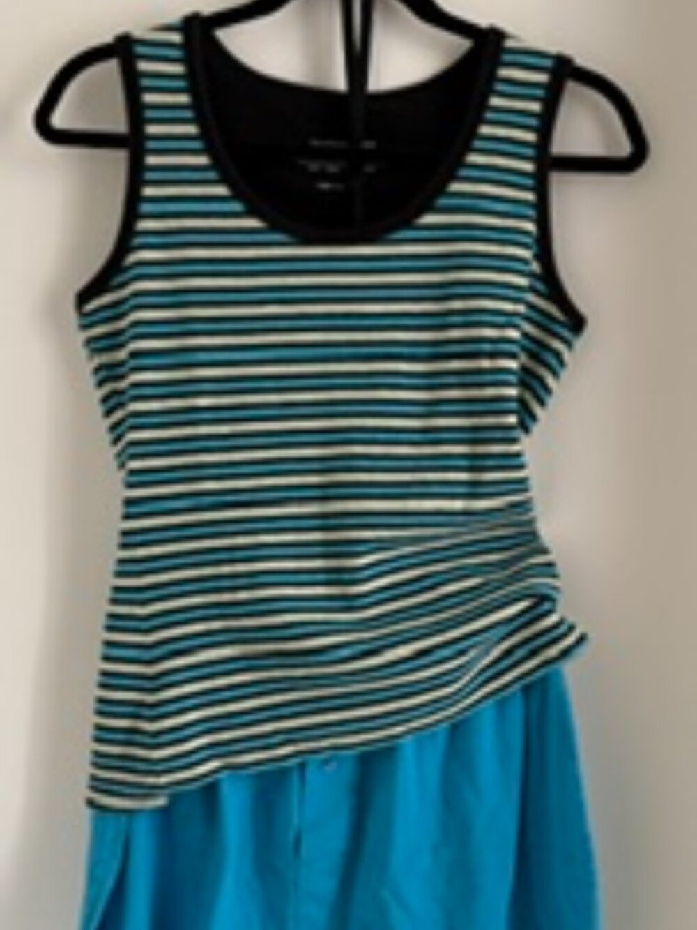 Vintage 90s Victoria’s Secret Turquoise Ribbed Tank Boxer Pajama Set L